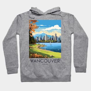 A Pop Art Travel Print of Vancouver - Canada Hoodie